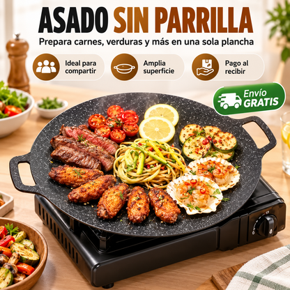 Plancha Coreana Tipo Disco™ – Cocina Todo en una Sola Superficie