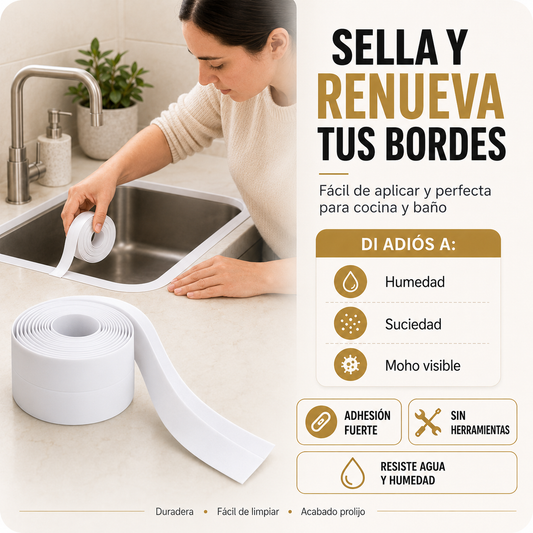 Cinta Selladora Impermeable para Cocina y Baño 3M