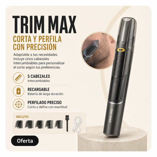 Trim-Max™ | Recortadora Inalámbrica 5 en 1 con Mango Extensible