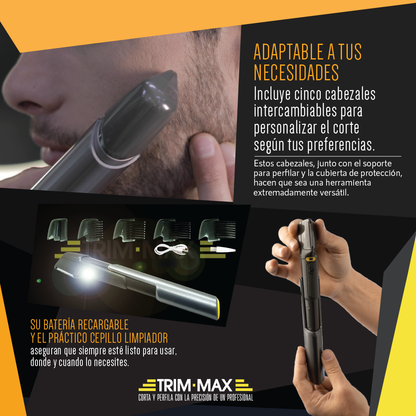 Trim-Max™ | Recortadora Inalámbrica 5 en 1 con Mango Extensible