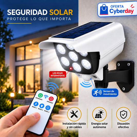 SolarGuard™ – Foco Solar de Seguridad con Sensor de Movimiento