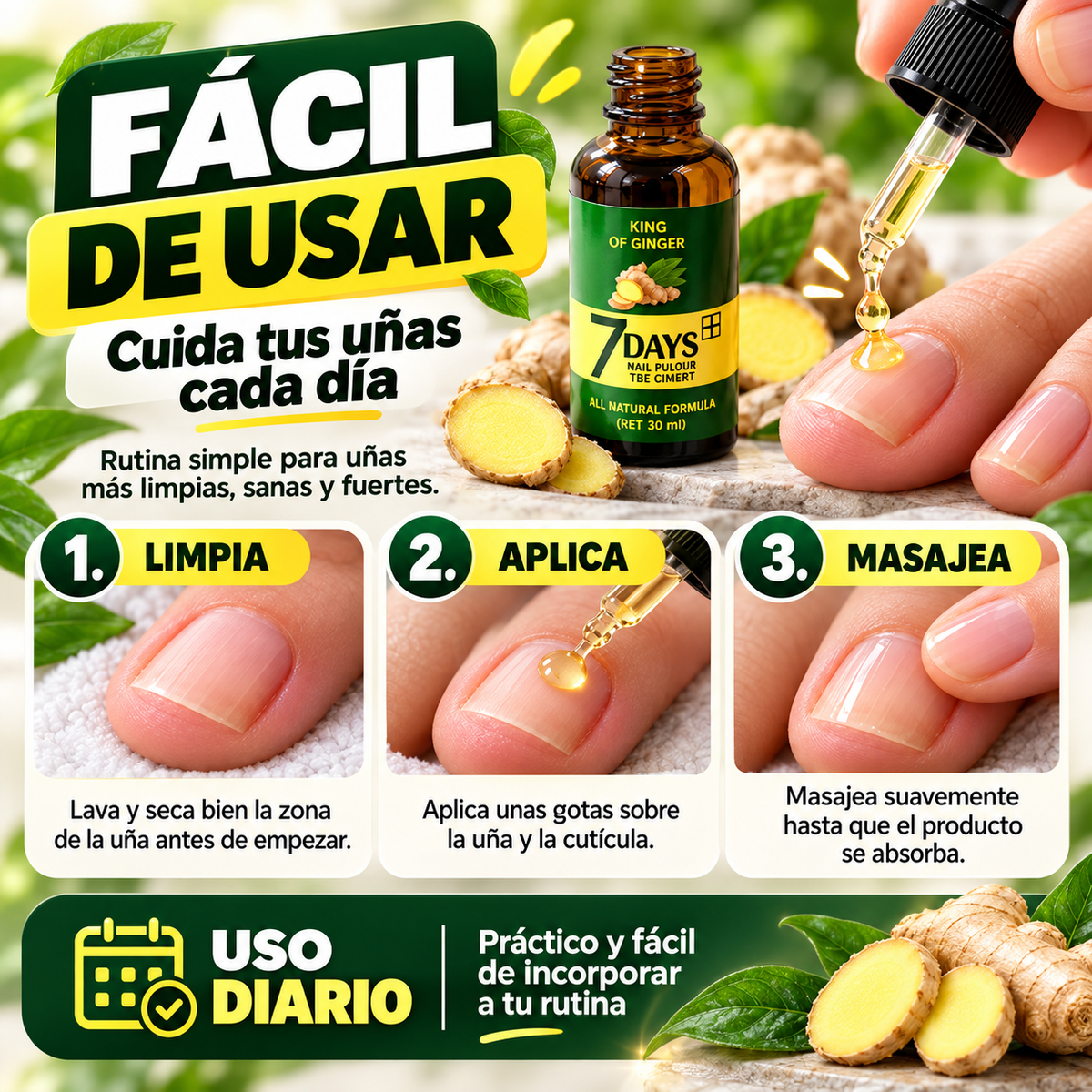 Tratamiento para Hongos y Uñas Amarillas | Uñas Más Fuertes desde 7 Días