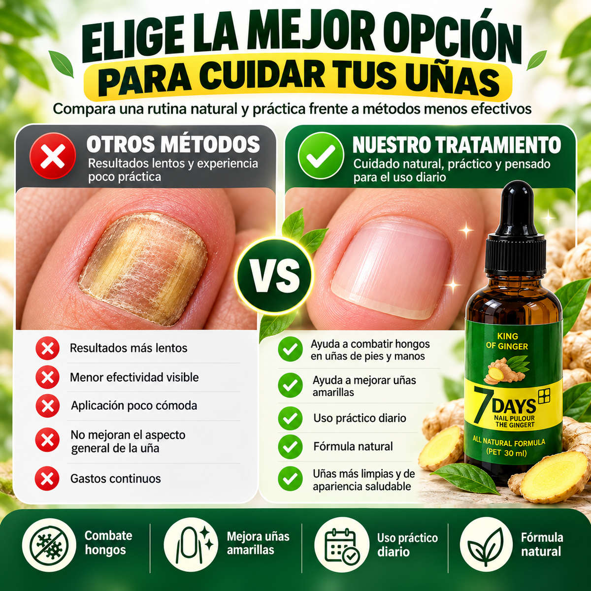 Tratamiento para Hongos y Uñas Amarillas | Uñas Más Fuertes desde 7 Días