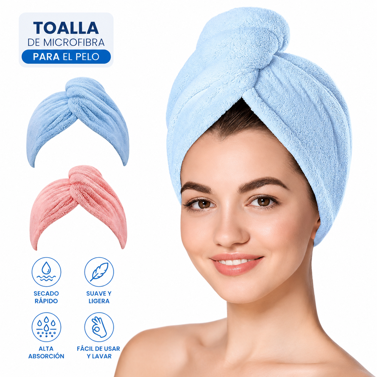 DryTwist™ | Toalla de Microfibra para el Pelo